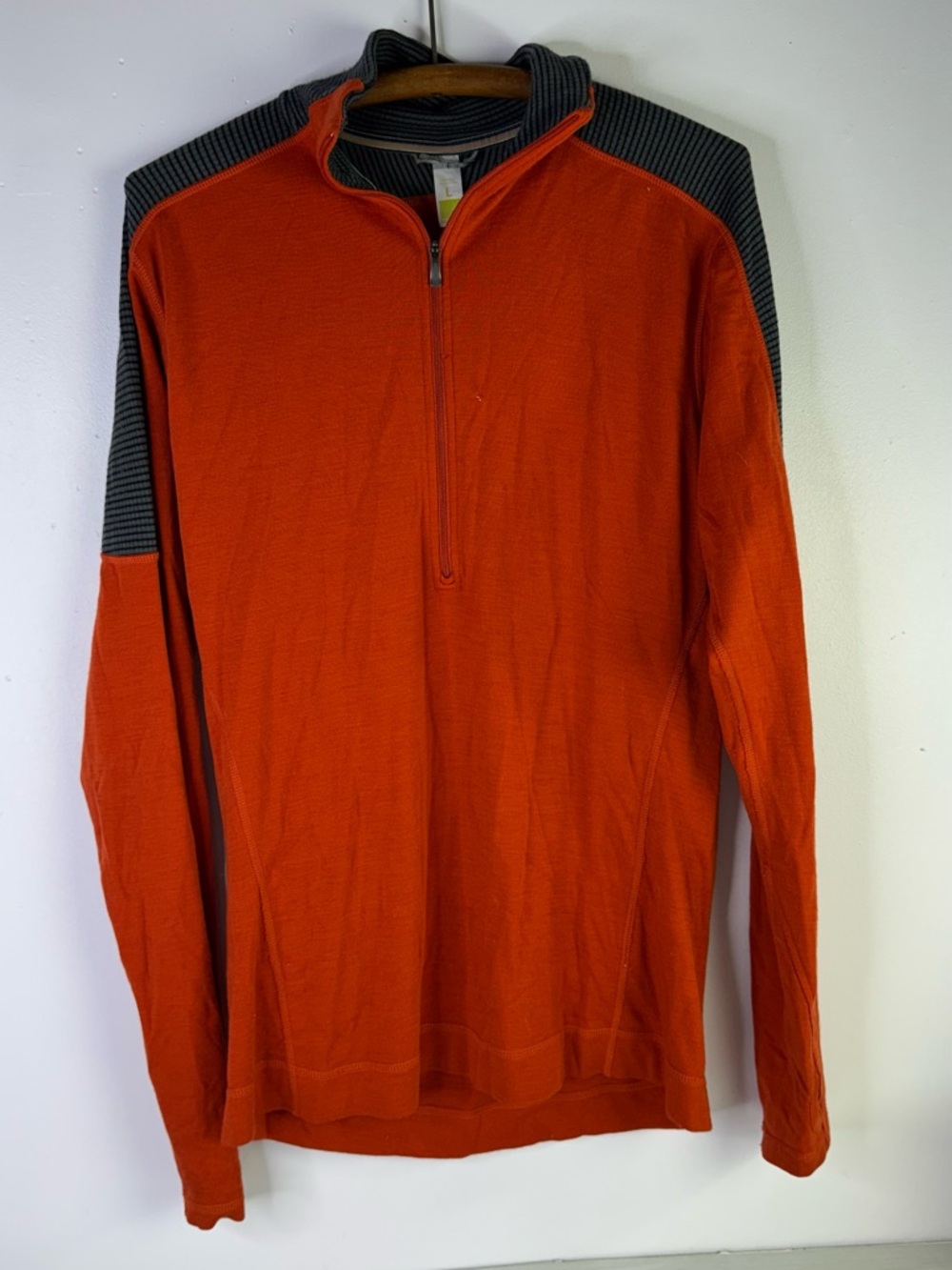 Smartwool Men's Classic Thermal Merino Base Layer half Zip Contrast Stripe Large